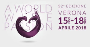 Vinitaly 2018 Logo of 2018 edition in Verona, with Castelli del Grevepesa