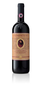 From Castelli del Grevepesa's cellar, a bottle of Clemente VII Gran Selezione, a Chianti classico docg Gran Selezione Red Wine